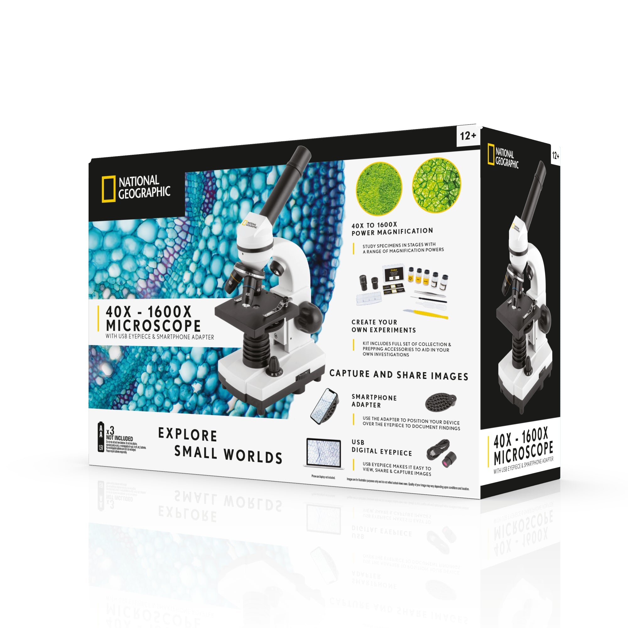 40x-1600x Microscope with USB Eyepiece