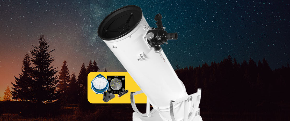 Explore FirstLight Dobsonian outside, aiming at the stars